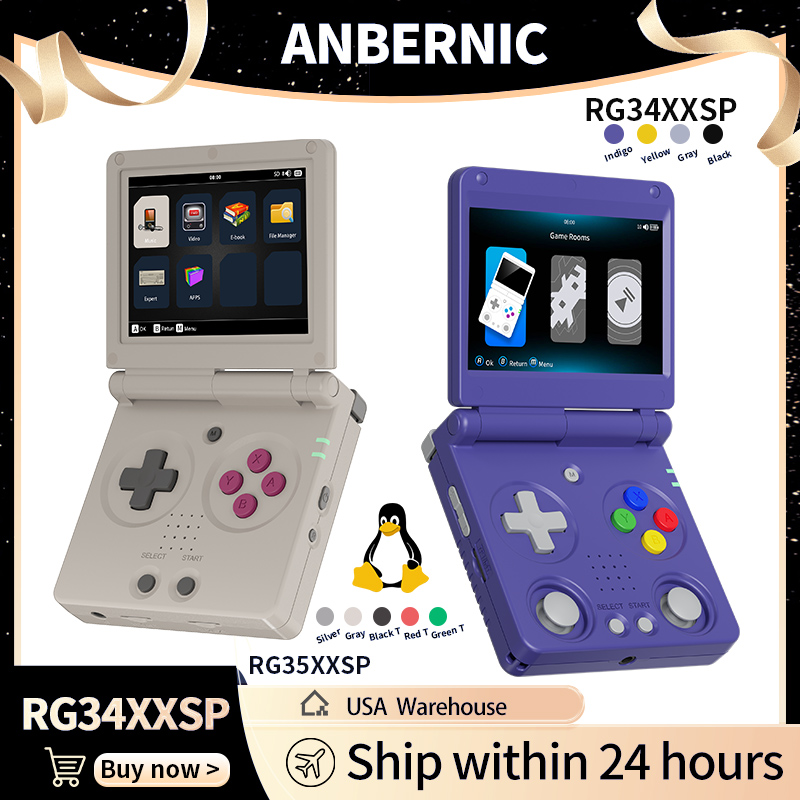 Retro Gaming Portable - Anbernic RG34XXSP RG35XXSP Flip Handheld Game