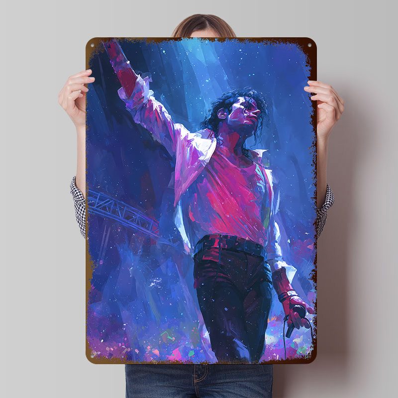 Retro Gaming On - Michael Jackson on Stage Poster Customized