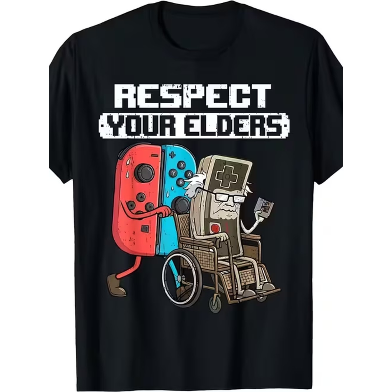 Retro Gaming T Shirt - Mens Pattern T Shirt Theme Elders