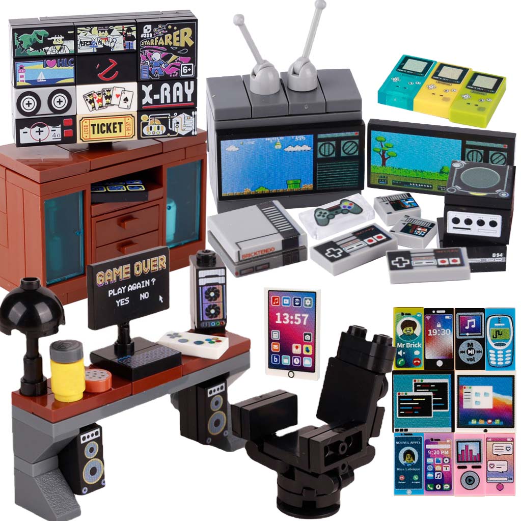 Retro Gaming Lego - MOC Game Console Computer Model Buidling