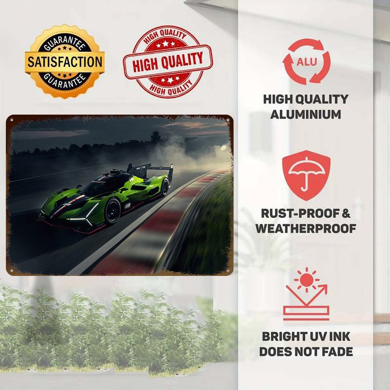 Green Race Car on Track Poster - Retro Gaming On review and price