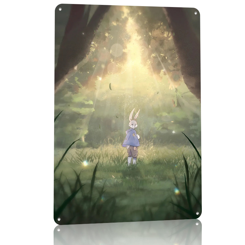 Bunny on a Field Poster Retro  - Retro Gaming On review and price