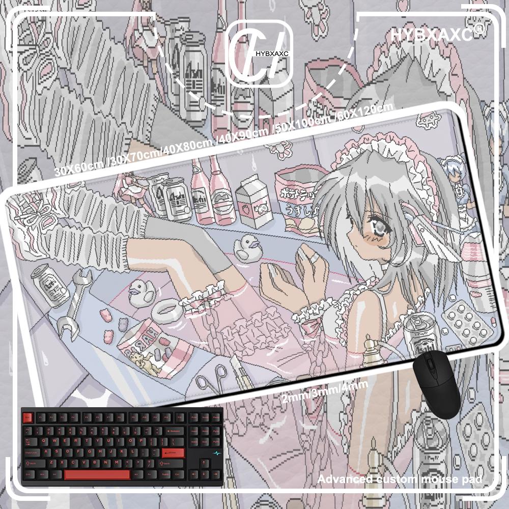 Pixel Art Anime Girl Mouse Pad - Retro Gaming Desk Setup review and price
