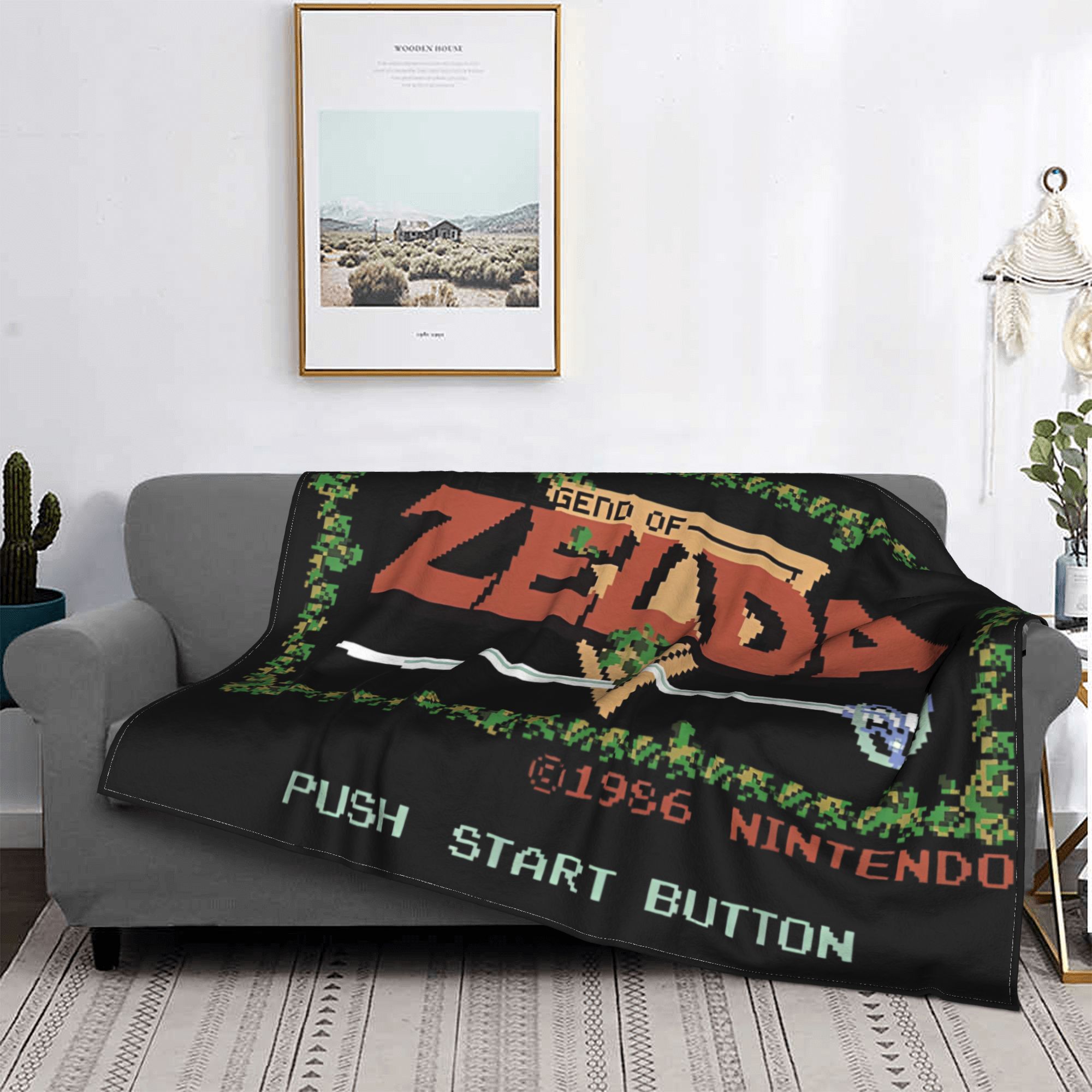 Z-Zelda Legends Flannel Blanke - Retro Gaming Zelda review and price