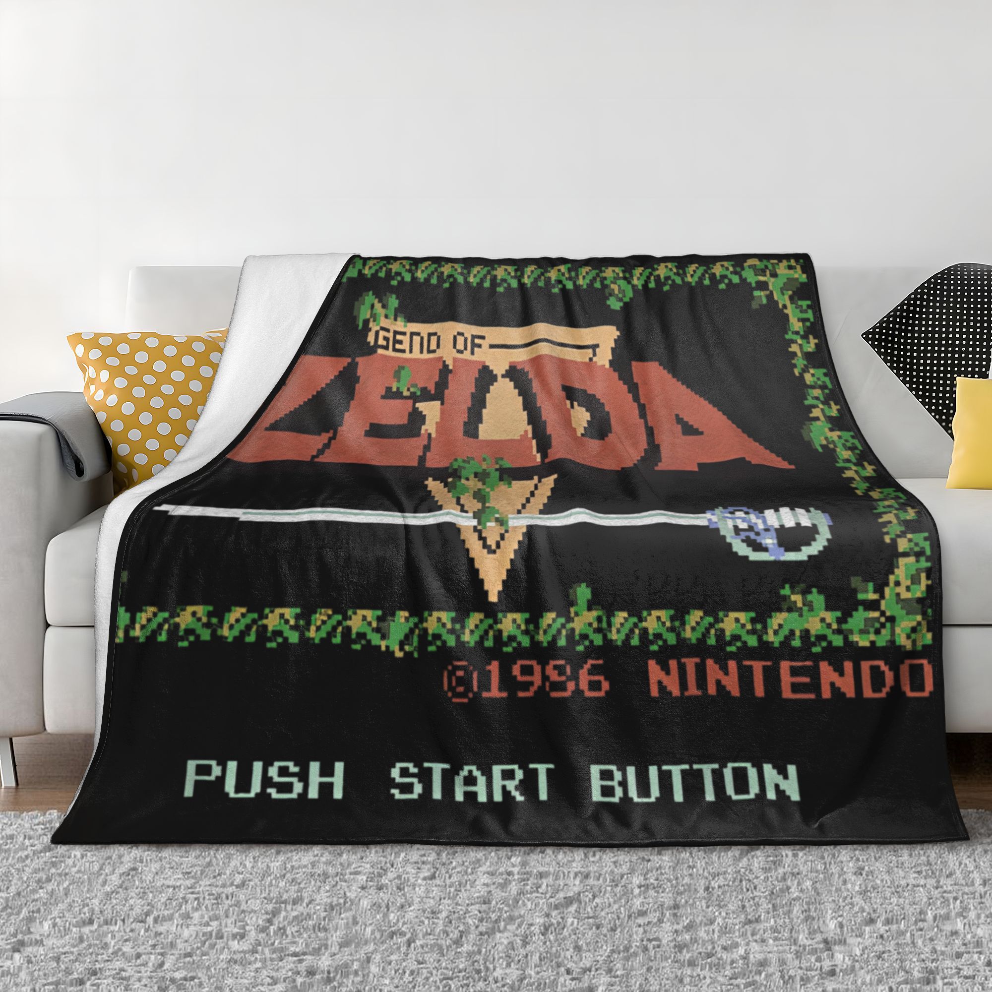 Z-Zelda Legends Flannel Blanke - Retro Gaming Zelda review and price