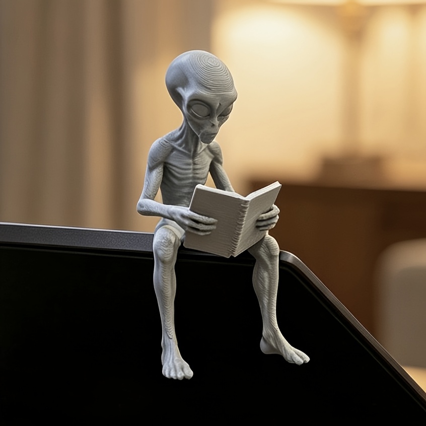 Reading Alien Mini Figurines 3 - Retro Gaming Desk Setup review and price