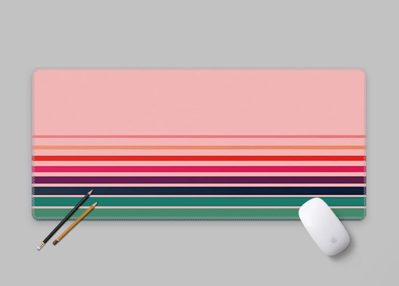 Retro Vintage Stripes Deskmat  - Retro Gaming On review and price