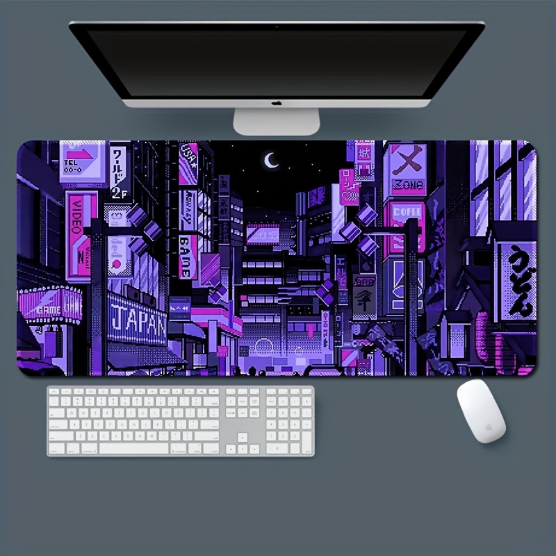 XXL Tokyo Street Desk Mat,Vibr - Retro Gaming Desk Setup review and price