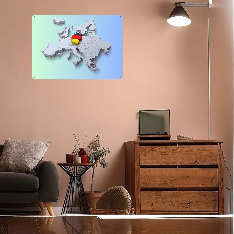Germany on Europe Map Metal Po - Retro Gaming On review and price