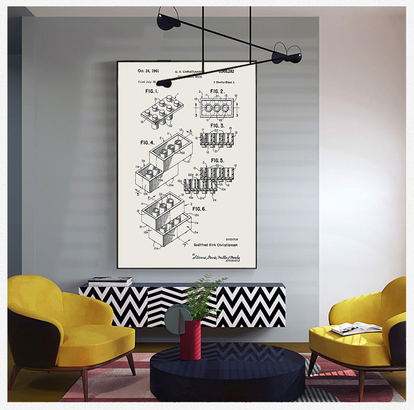 Kids Room Decor Vintage Bluepr - Retro Gaming Lego review and price