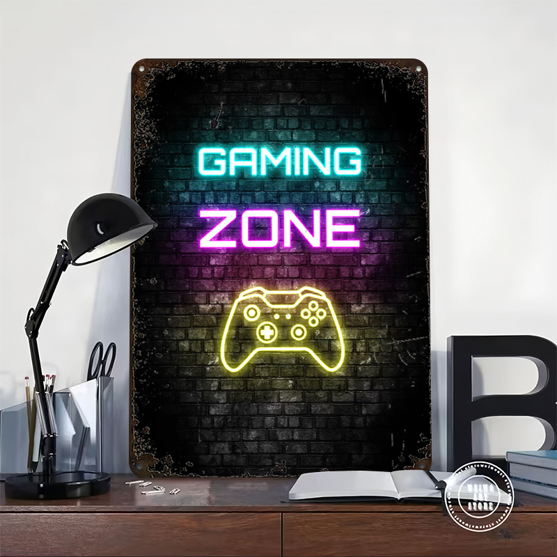 Gaming Zone Neon Sign on Brick - Retro Gaming On review and price